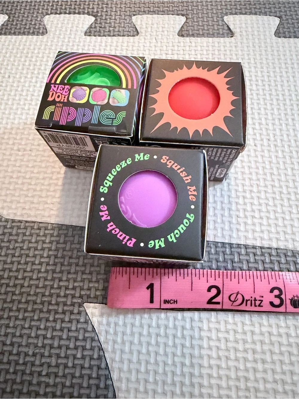 Needoh Ripples, Groovy Glob and Glow in the dark.